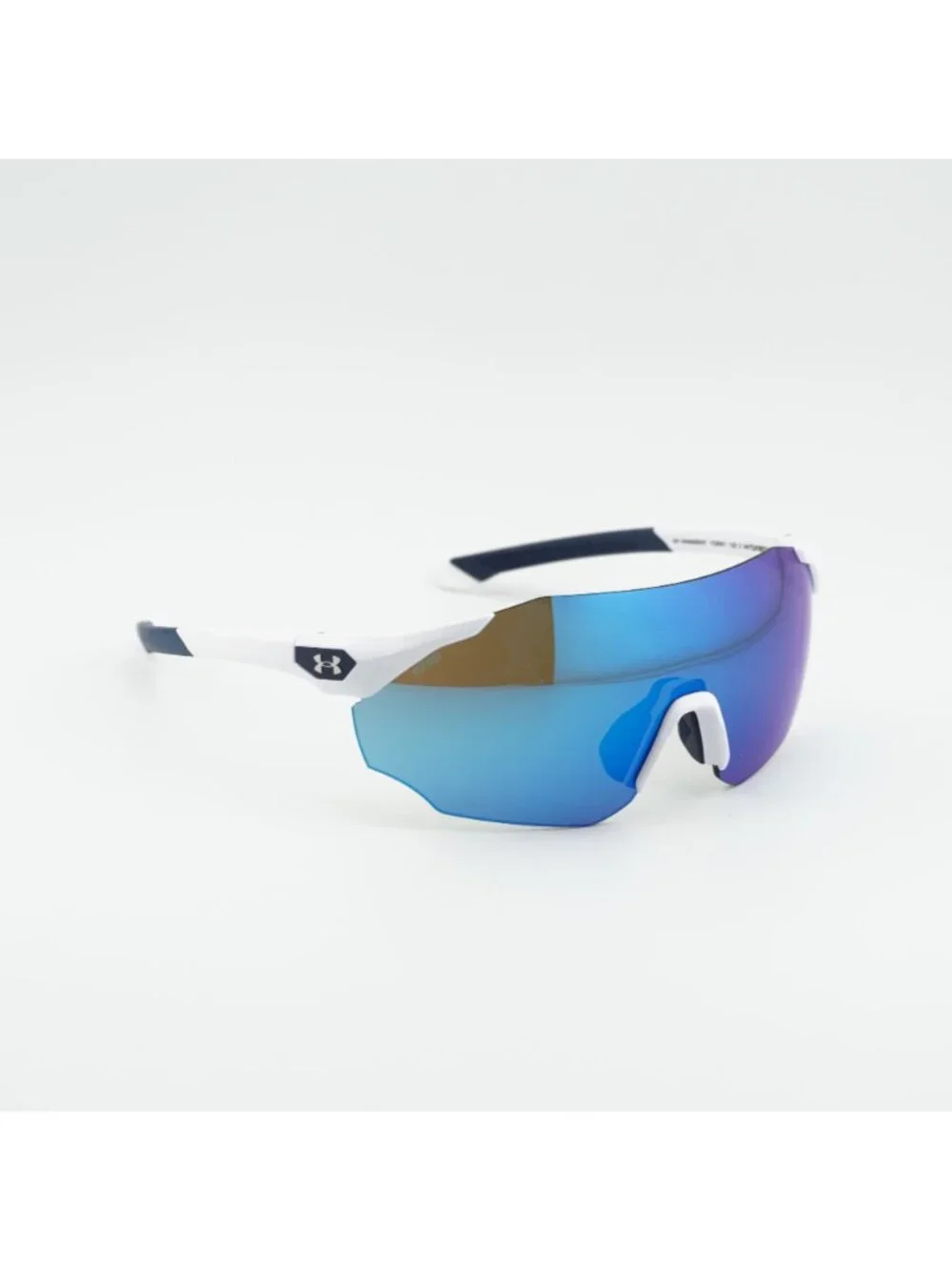Under Armour UA HAMMER/F 0YO6 W1 Sunglasses White Shield Frame, Blue Lenses